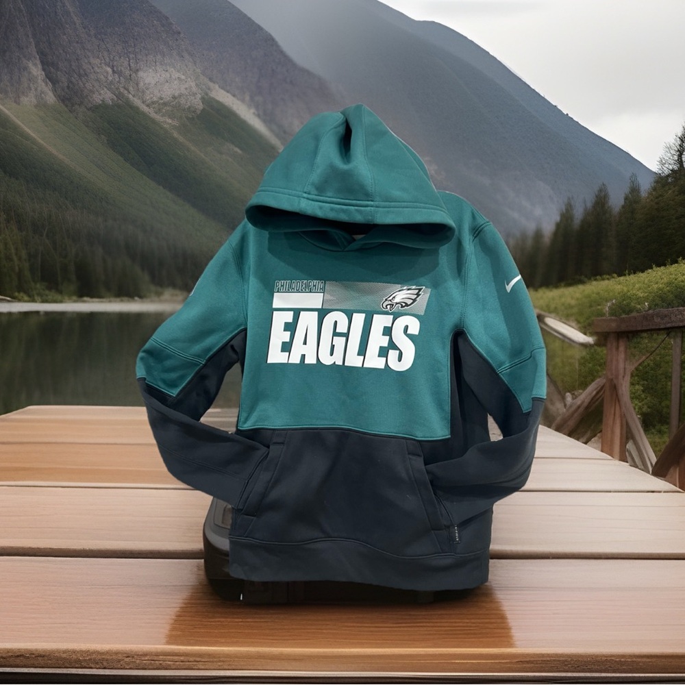 PHILADELPHIA EAGLES HOODIE Kids  (M 10/12) Pre-owned (#77)